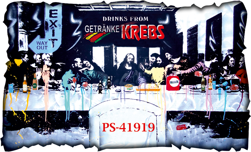 Glasaufdruck der Firma Getränke Krebs